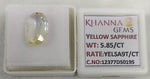 Load image into Gallery viewer, 5.85/CT Natural Yellow Sapphire With Govt Lab Certificate-12377D50195