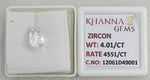 Load image into Gallery viewer, 4.01/CT Natural Zircon with Govt. Lab certificate-12061D49001