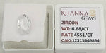 Load image into Gallery viewer, 6.68/CT Natural Zircon with Govt. Lab certificate-12313D49894