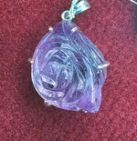 Load image into Gallery viewer, Silver Pendant of Natural Amethyst Stone-2250