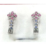 Load image into Gallery viewer, Silver Earring Amethyst Ruby-E216-2950