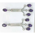 Load image into Gallery viewer, SILVER TOPS Amethyst Earring - E12