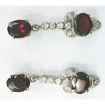 Load image into Gallery viewer, SILVER TOPS Garnet-earring - E21