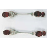 Load image into Gallery viewer, SILVER TOPS Garnet-earring - E27