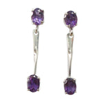 Load image into Gallery viewer, Silver Earring AMETHIST - ST02