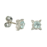 Load image into Gallery viewer, Silver Earring AQUAMARINE -ST012