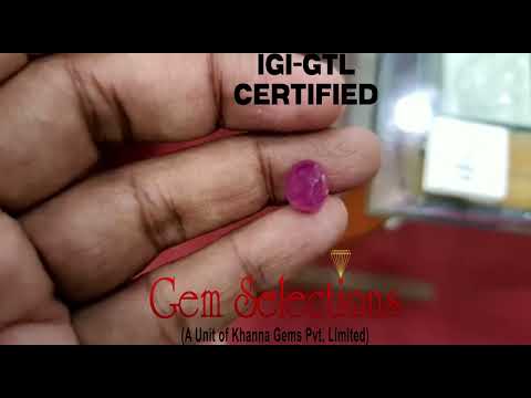 3.26 Ratti Natural Mozambique Ruby with Govt. Lab Certificate-(12210)