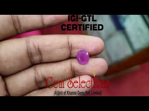 2.86/CT Natural Mozambique Ruby with Govt Lab Certificate (7881)