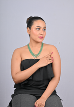 Load image into Gallery viewer, 27.988/GM SIX LAYER EMERALD BEADS MALA (6250)