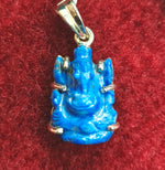 Load image into Gallery viewer, Silver Pendant of Natural Lapis (Ganesha) Stone-1200