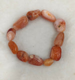 Load image into Gallery viewer, RED CARNELIAN TUMBLE BRACELET