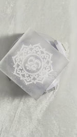 Load and play video in Gallery viewer, SELENITE CHARGING SQUARE PLATE OM 18