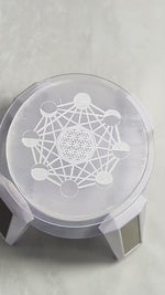 Load and play video in Gallery viewer, SELENITE CHARGING PLATE  MOON PHASE