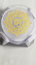 Load and play video in Gallery viewer, SELENITE CHARGING ROUND PLATE  OM 7