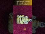 Load and play video in Gallery viewer, Silver Pendant of Natural Tiger (Ganesha) Stone-1200