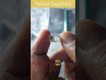 Load and play video in Gallery viewer, 6.34/CT Natural yellow sapphire with Govt Lab Certificate-56610