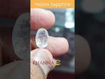 Load and play video in Gallery viewer, 4.91/CT Natural yellow sapphire with Govt Lab Certificate-YELSA9V