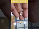 Load and play video in Gallery viewer, 5.76/CT Natural Yellow Sapphire with Govt Lab Certificate-56610