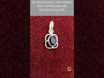 Load and play video in Gallery viewer, SILVER PENDANT FOR ZODIAC SIGN CAPRICORN AND AQUARIUS SQUARE
