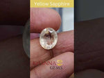 Load and play video in Gallery viewer, 7.15/CT Natural Yellow Sapphire with Govt Lab Certificate-56610