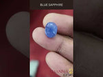 Load and play video in Gallery viewer, 4.16/CT Natural Blue Sapphire with Govt Lab Certificate-BLUSA9T