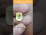 Load and play video in Gallery viewer, 4.96/CT Natural Yellow Sapphire with Govt Lab Certificate-(YELSA9V)
