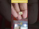 Load and play video in Gallery viewer, 4.65/CT Natural Yellow Sapphire With Govt Lab Certificate-YELSA9A