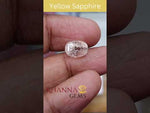 Load and play video in Gallery viewer, 4.80/CT Natural yellow sapphire with Govt Lab Certified-YELSA9V