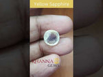 Load and play video in Gallery viewer, 7.40/CT Natural Yellow Sapphire with Govt Lab Certificate-45510