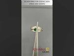 Load and play video in Gallery viewer, SILVER RING FOR ZODIAC SIGN VIRGO AND GEMINI