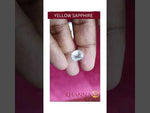 Load and play video in Gallery viewer, 6.75/CT Natural Yellow sapphire with Govt Lab Certificate-56610