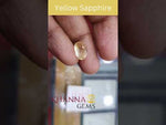 Load and play video in Gallery viewer, 5.50/CT Natural Yellow Sapphire with Govt Lab Certificate-56610
