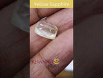 Load and play video in Gallery viewer, 5.23/CT Natural Yellow Sapphire with Govt Lab Certificate-56610