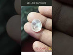 Load and play video in Gallery viewer, 8.37 Ratti Natural yellow sapphire with Govt Lab Certificate-(YELSA9T)