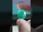 Load and play video in Gallery viewer, 5.83/CT Natural Panna Stone with Govt. Lab Certificate-1665