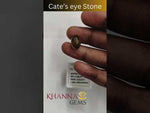 Load and play video in Gallery viewer, 7.36/CT Natural Apatite Cat's Eye with Govt. Lab certificate-1221
