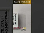 Load and play video in Gallery viewer, 10.12/CT Natural Apatite Cat's Eye with Govt. Lab certificate-1221