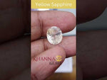Load and play video in Gallery viewer, 6.61/CT Natural yellow sapphire with Govt Lab Certificate-YELSA9V