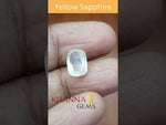 Load and play video in Gallery viewer, 3.73/CT Natural yellow sapphire with Govt Lab Certificate-(YELSA9V)