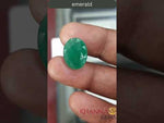 Load and play video in Gallery viewer, 7.53/CT Natural Panna Stone with Govt. Lab Certificate  (6771)