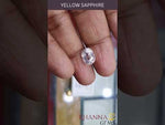 Load and play video in Gallery viewer, 4.88/CT Natural Yellow Sapphire with Govt Lab Certificate-(YELSA9W)
