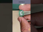 Load and play video in Gallery viewer, 4.89/CT Natural Panna Stone with Govt. Lab Certificate-23310