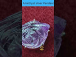 Load and play video in Gallery viewer, Silver Pendant of Natural Amethyst Stone-2250
