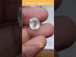 Load and play video in Gallery viewer, 6.71/CT Natural Yellow Sapphire with Govt Lab Certificate-YELSA9V