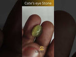 Load and play video in Gallery viewer, 4.97/CT Natural Apatite Cat's Eye with Govt. Lab certificate-1221