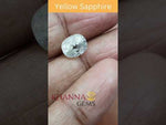 Load and play video in Gallery viewer, 4.48/CT Natural Yellow Sapphire with Govt Lab Certificate-YELSA9V