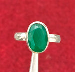Load image into Gallery viewer, SILVER RING FOR ZODIAC SIGN VIRGO AND GEMINI GREEN ONYX