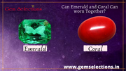 Can emerald and coral can worn together