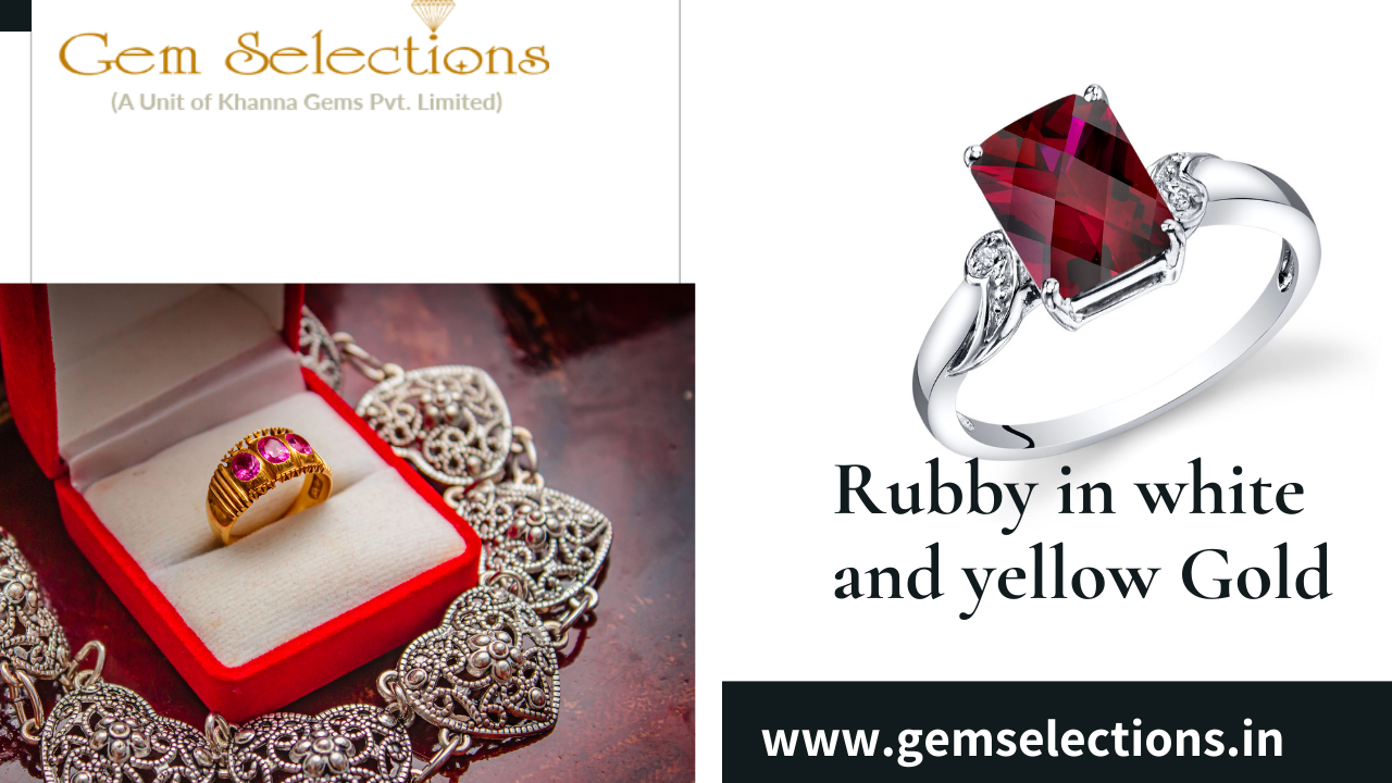 Do rubies look better in white or yellow gold?