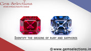 Identify the origins of ruby and sapphires
